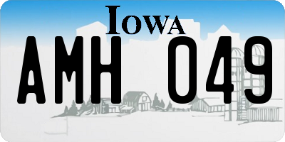 IA license plate AMH049