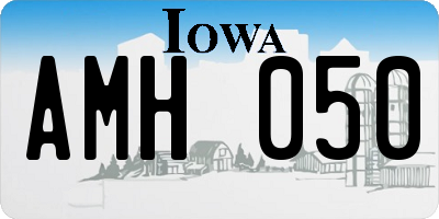 IA license plate AMH050