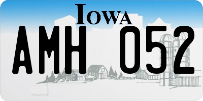 IA license plate AMH052