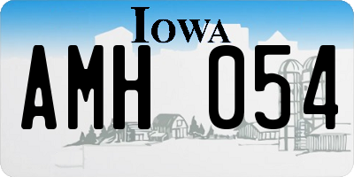 IA license plate AMH054