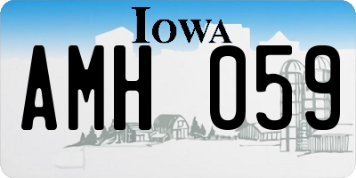 IA license plate AMH059