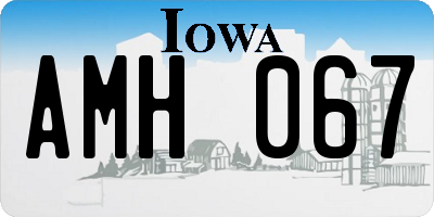 IA license plate AMH067