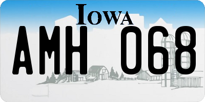 IA license plate AMH068