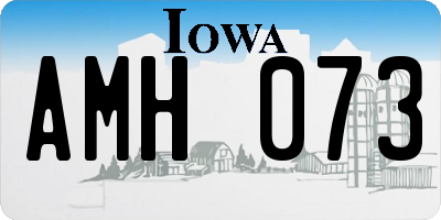 IA license plate AMH073