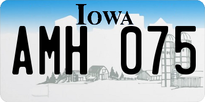 IA license plate AMH075