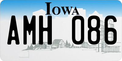 IA license plate AMH086