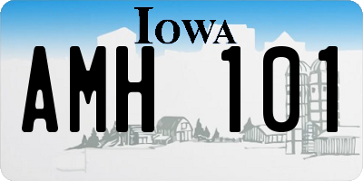 IA license plate AMH101