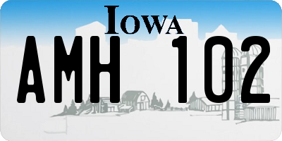 IA license plate AMH102