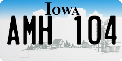 IA license plate AMH104
