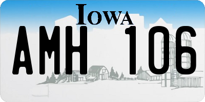 IA license plate AMH106