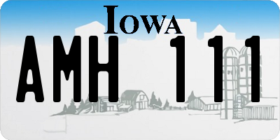 IA license plate AMH111