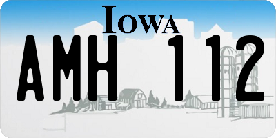 IA license plate AMH112