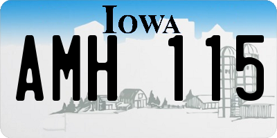 IA license plate AMH115