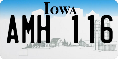 IA license plate AMH116
