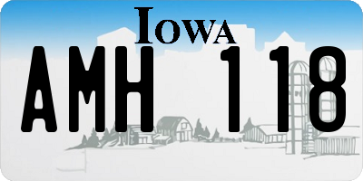 IA license plate AMH118