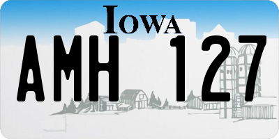 IA license plate AMH127