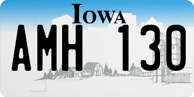 IA license plate AMH130