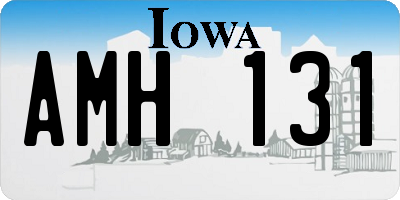 IA license plate AMH131