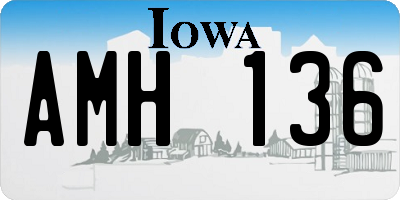 IA license plate AMH136