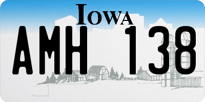 IA license plate AMH138