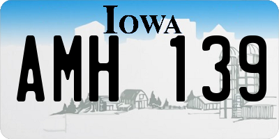 IA license plate AMH139