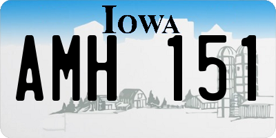 IA license plate AMH151