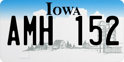 IA license plate AMH152