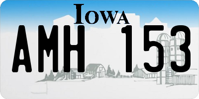 IA license plate AMH153