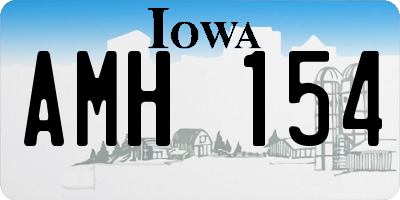IA license plate AMH154