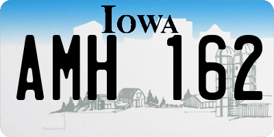 IA license plate AMH162