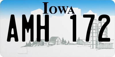 IA license plate AMH172