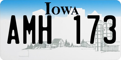 IA license plate AMH173