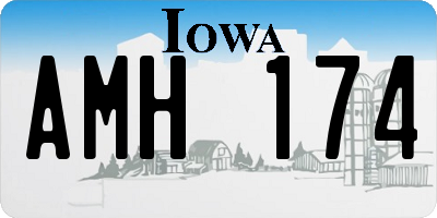 IA license plate AMH174