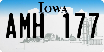 IA license plate AMH177