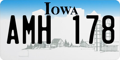 IA license plate AMH178