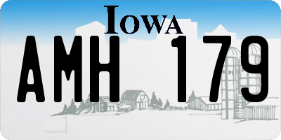 IA license plate AMH179