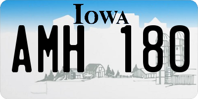 IA license plate AMH180