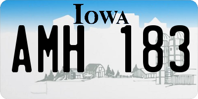IA license plate AMH183