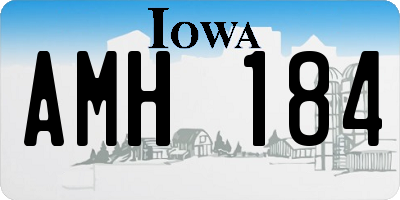 IA license plate AMH184