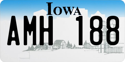 IA license plate AMH188