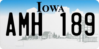 IA license plate AMH189
