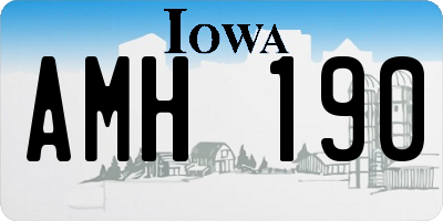 IA license plate AMH190