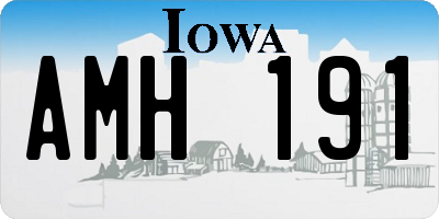 IA license plate AMH191