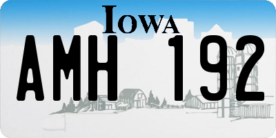 IA license plate AMH192