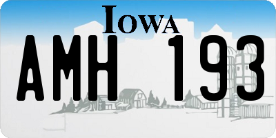 IA license plate AMH193