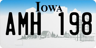 IA license plate AMH198