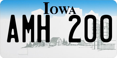 IA license plate AMH200