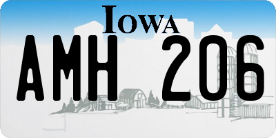 IA license plate AMH206
