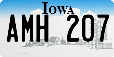 IA license plate AMH207