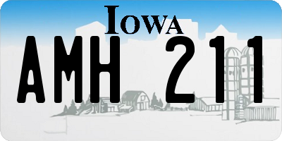 IA license plate AMH211